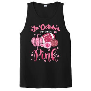 In October We Wear Pink Football Breast Cancer Awareness Funny Gift PosiCharge Competitor Tank