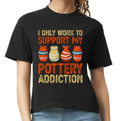 I Only Work To Support My Pottery Addiction Comfort Colors Boxy T-Shirt