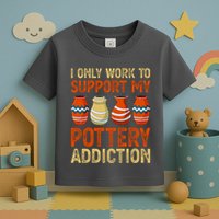 I Only Work To Support My Pottery Addiction Toddler T-Shirt