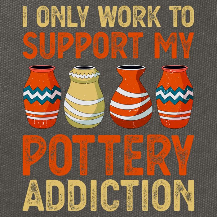 I Only Work To Support My Pottery Addiction Cotton Canvas Backpack