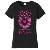 In October We Wear Pink Sunflower Breast Cancer awareness Women's T-Shirt