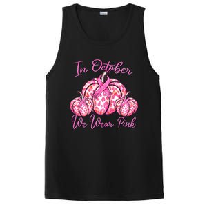 In October We Wear Pink Pumpkin Leopard Breast Cancer PosiCharge Competitor Tank