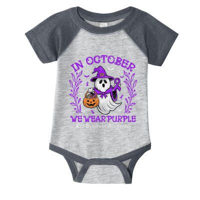 In October We Wear Purple Rett Syndrome Awareness Halloween Infant Baby Jersey Bodysuit