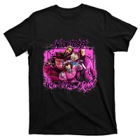 In October We Wear Pink Breast Cancer Horror Movies T-Shirt