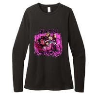 In October We Wear Pink Breast Cancer Horror Movies Womens CVC Long Sleeve Shirt