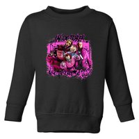 In October We Wear Pink Breast Cancer Horror Movies Toddler Sweatshirt