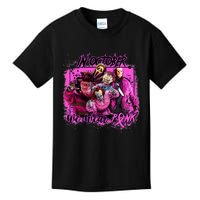 In October We Wear Pink Breast Cancer Horror Movies Kids T-Shirt