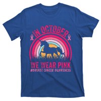 In October We Wear Pink Unicorn Breast Cancer Awareness T-Shirt