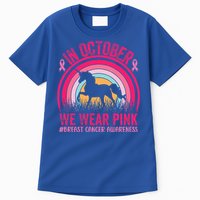 In October We Wear Pink Unicorn Breast Cancer Awareness Tall T-Shirt