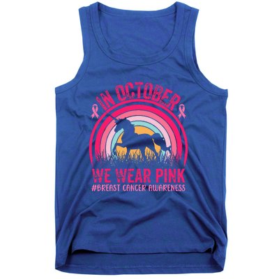 In October We Wear Pink Unicorn Breast Cancer Awareness Tank Top