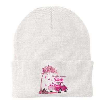 In October We Wear Pink Truck Breast Cancer Awareness Gifts Beanie