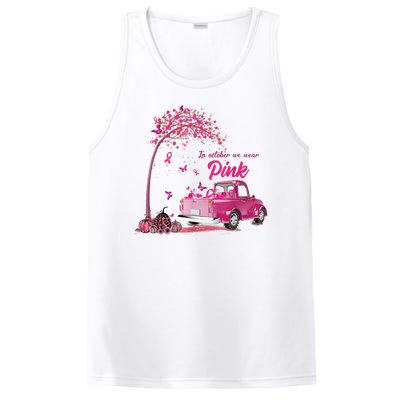 In October We Wear Pink Truck Breast Cancer Awareness Gifts PosiCharge Competitor Tank