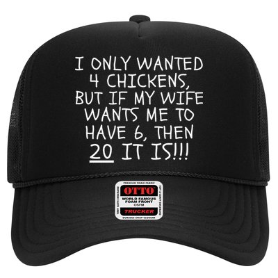 I Only Wanted 4 Chickens But If My Wife Funny Chicken Math Chicken Lovers  Trucker Hat