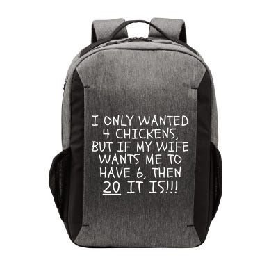 I Only Wanted 4 Chickens But If My Wife Funny Chicken Math Chicken Lovers  Vector Backpack