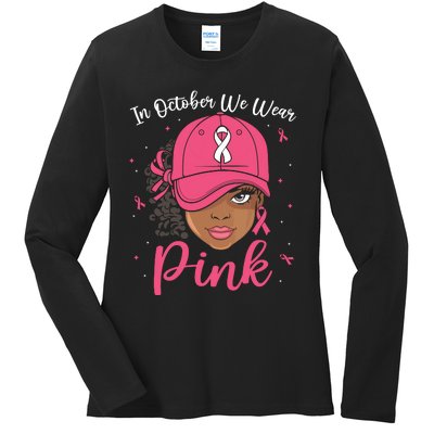 In October We Wear Black Melanin Women Girl Ladies Long Sleeve Shirt