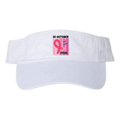 In October We Wear Pink Awareness Ribbon Visor