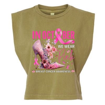 In October We Wear Pink for Breast Cancer Awareness Garment-Dyed Women's Muscle Tee