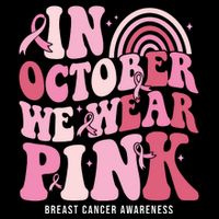 In October We Wear Pink Breast Cancer Awareness Visor