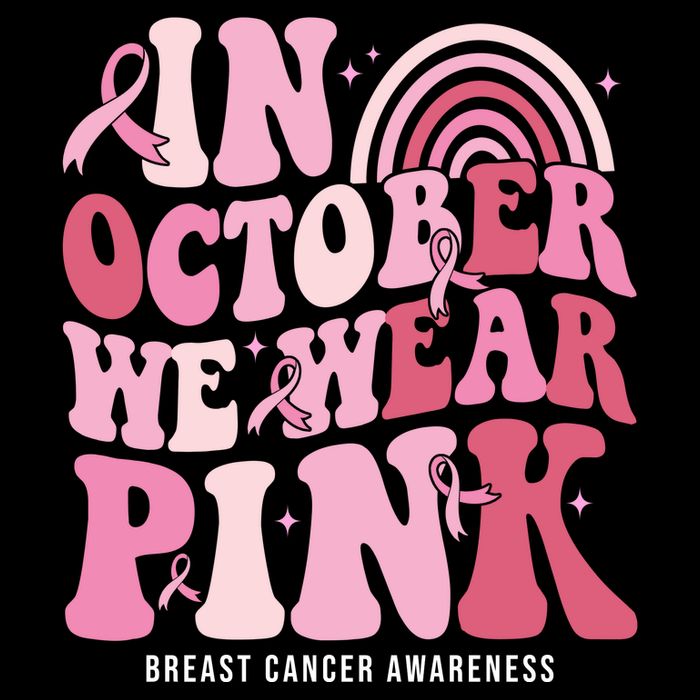 In October We Wear Pink Breast Cancer Awareness Visor