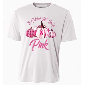 In October We Wear Pink Pumpkin Breast Cancer Halloween Cooling Performance Crew T-Shirt