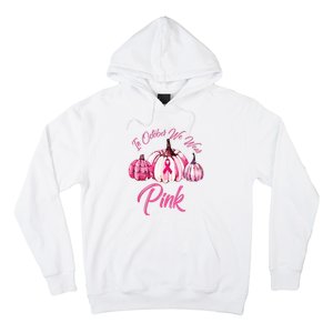 In October We Wear Pink Pumpkin Breast Cancer Halloween Hoodie