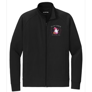 In October We Wear Ghost Witch Breast Cancer Awareness Stretch Full-Zip Cadet Jacket