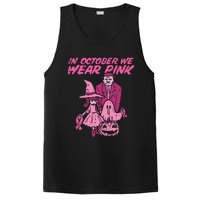 In October We Wear Pink Witch Ghost Breast Cancer Awareness PosiCharge Competitor Tank