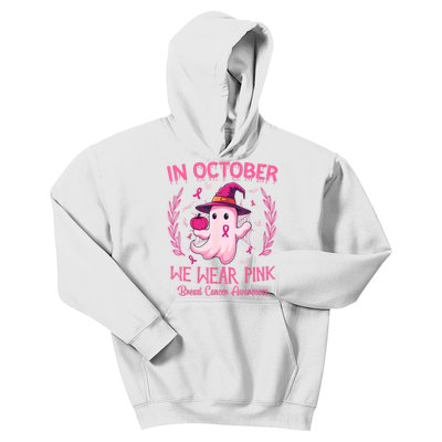 In October We Wear Gift Breast Cancer Awareness Kids Hoodie