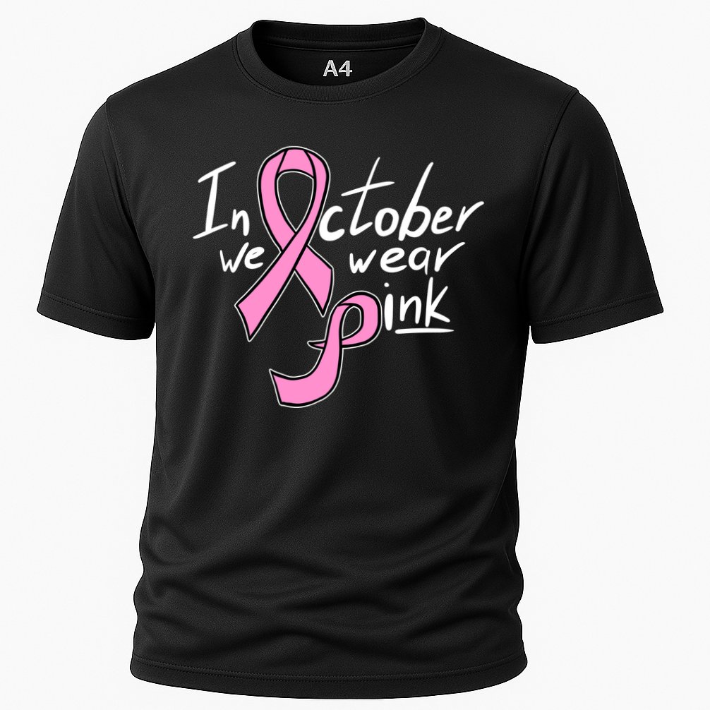 In October We Wear Pink Breast Cancer Awareness Month Performance Shirt