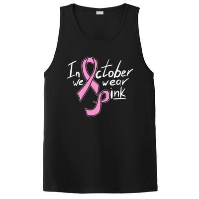 In October We Wear Pink Breast Cancer Awareness Month PosiCharge Competitor Tank