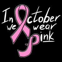 In October We Wear Pink Breast Cancer Awareness Month Visor