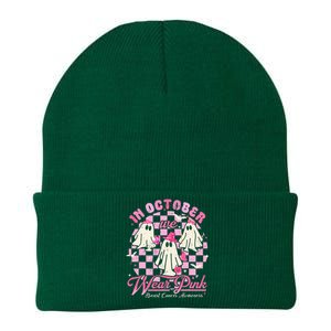 In October We Wear P.I.Nk Halloween Breast Cancer Knit Cap Winter Beanie