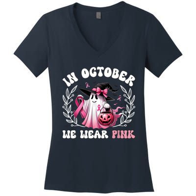 In October We Wear Gift Women's V-Neck T-Shirt