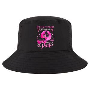 In October We Wear Pink Ribbon Witch Breast Cancer Halloween Cool Comfort Performance Bucket Hat