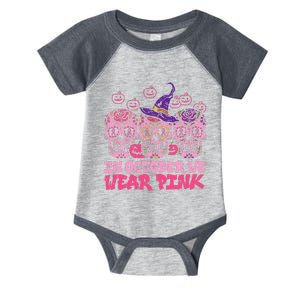 In October We Wear Pink Sugar Skull Halloween Breast Cancer Infant Baby Jersey Bodysuit