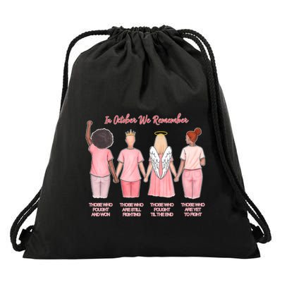 In October We Remember Those Who Fought And Won Drawstring Bag