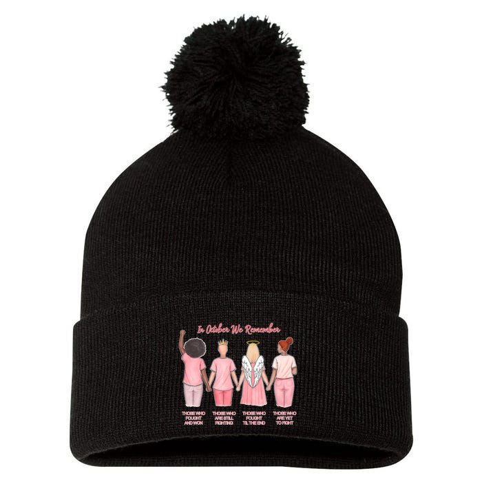 In October We Remember Those Who Fought And Won Pom Pom 12in Knit Beanie