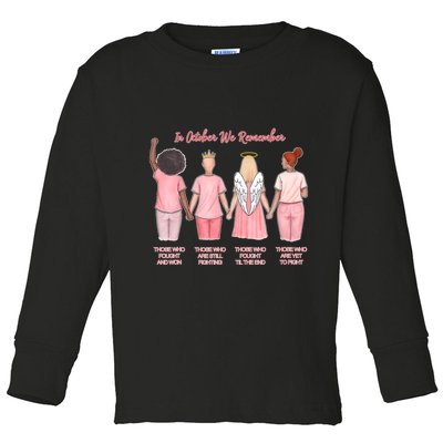 In October We Remember Those Who Fought And Won Toddler Long Sleeve Shirt
