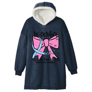 In October We Wear Blue Pregnancy Infant Loss Awareness Hooded Wearable Blanket