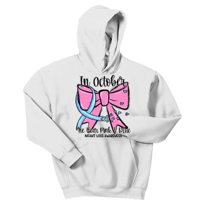 In October We Wear Blue Pregnancy Infant Loss Awareness Kids Hoodie