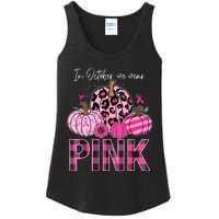 In October We Wear Pink Pumpkin Breast Cancer Awareness Ladies Essential Tank