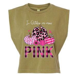 In October We Wear Pink Pumpkin Breast Cancer Awareness Garment-Dyed Women's Muscle Tee