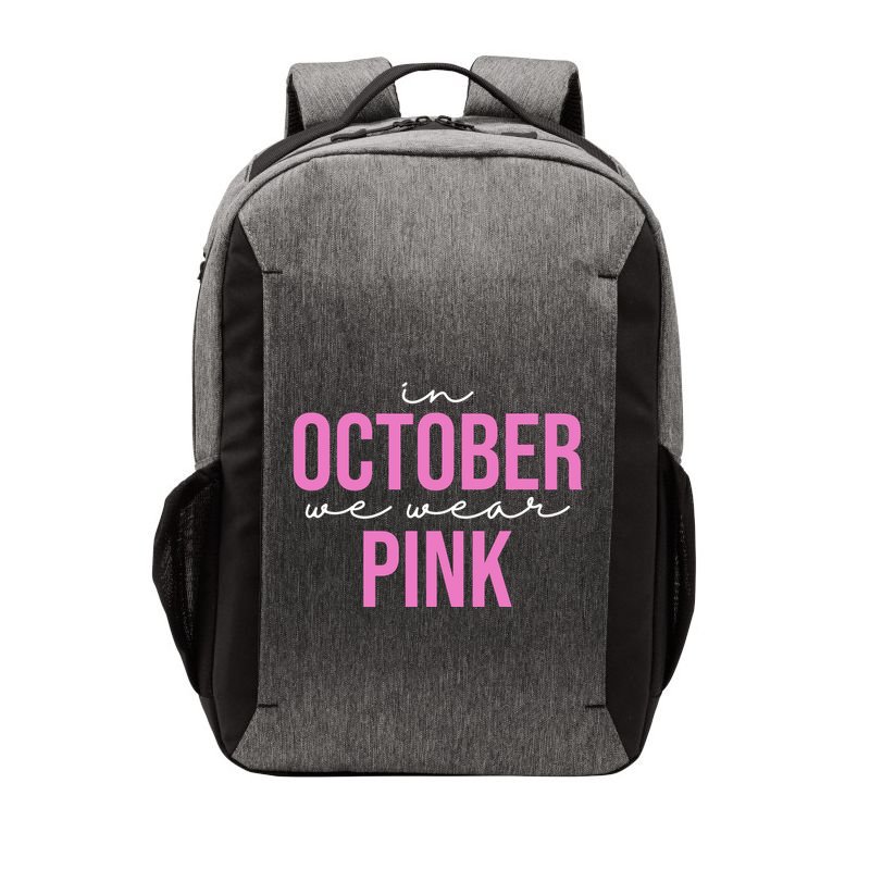 In October We Wear Pink Breast Cancer Awareness Vector Backpack