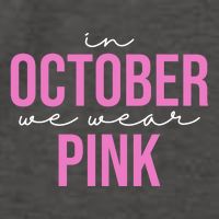 In October We Wear Pink Breast Cancer Awareness Vector Backpack