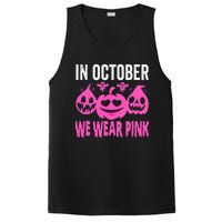 In October We Wear Pink Breast Cancer Pumpkin Halloween PosiCharge Competitor Tank