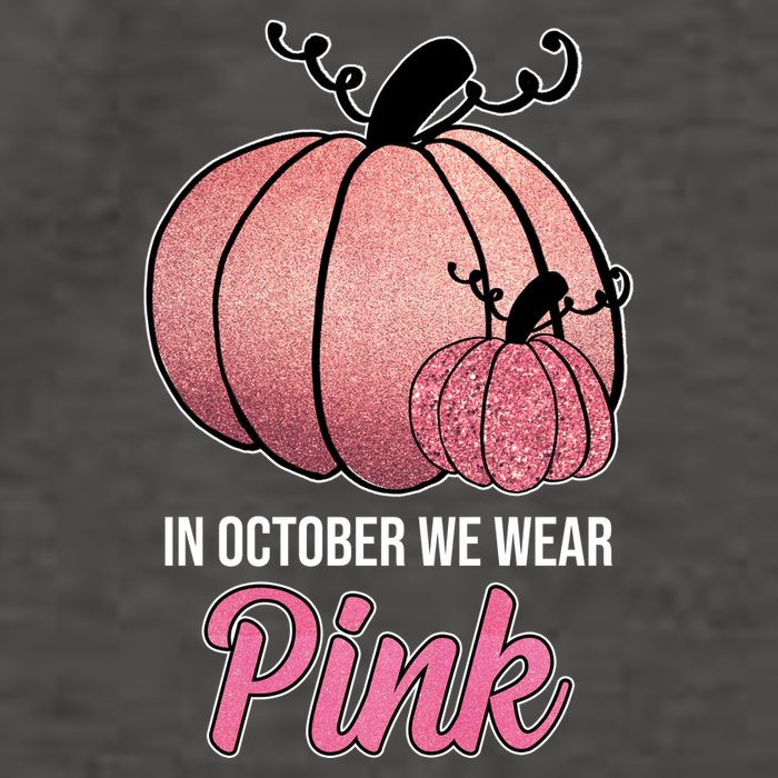 In October We Wear Pink Breast Cancer Pumpkin Vector Backpack