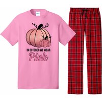 In October We Wear Pink Breast Cancer Pumpkin Pajama Set