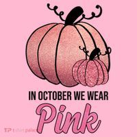 In October We Wear Pink Breast Cancer Pumpkin Premium T-Shirt