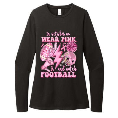 In October We Wear And Watch Football Womens CVC Long Sleeve Shirt