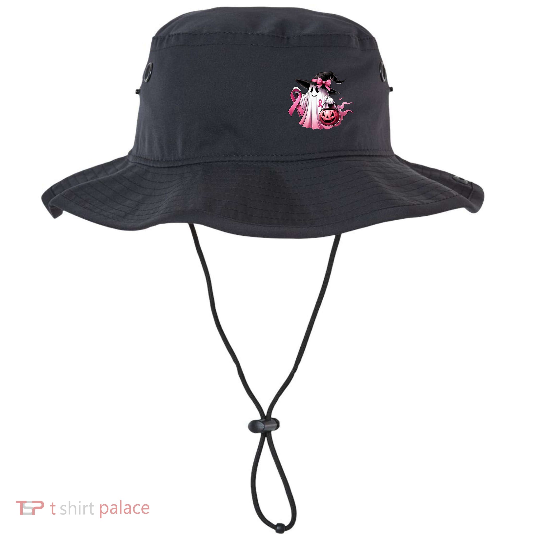 In October We Wear Pink Ghost Trick Or Treat Breast Cancer Front And Back Legacy Cool Fit Booney Bucket Hat